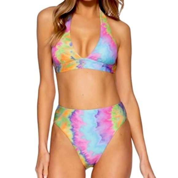 BECCA Tie Dye Bikini Top with removable pads - Picture 2 of 5